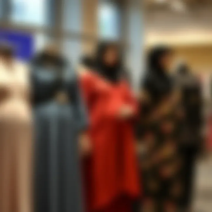 Exploring Modest Fashion Trends Diverse styles of modest maternity dresses on display