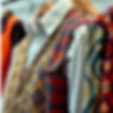 Diverse patterns and colors of vest fabrics