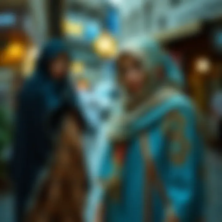 Dubai shawl styled in various fashionable ways