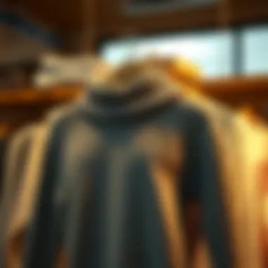 Care tips for knitted garments displayed artistically