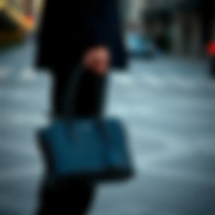 Elegant black handbag styled with contemporary fashion