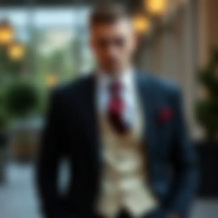 Sophisticated Groom in Tailored Suit Elegant groom in tailored suit