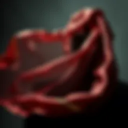 Elegant silk scarf draped gracefully