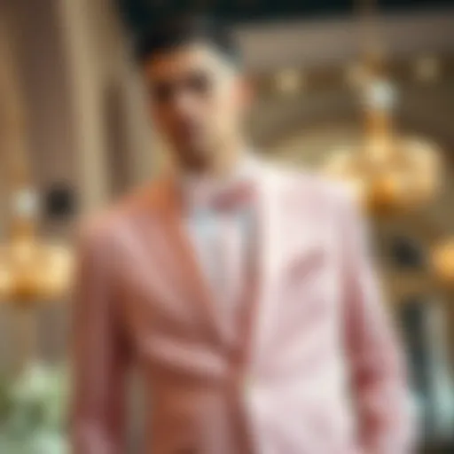 Elegant suit for a wedding ceremony