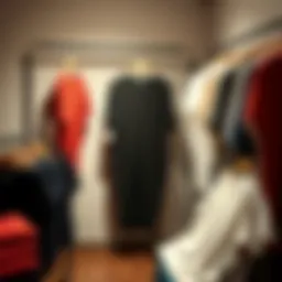 An elegant collection of high-quality t-shirts displayed in a stylish manner