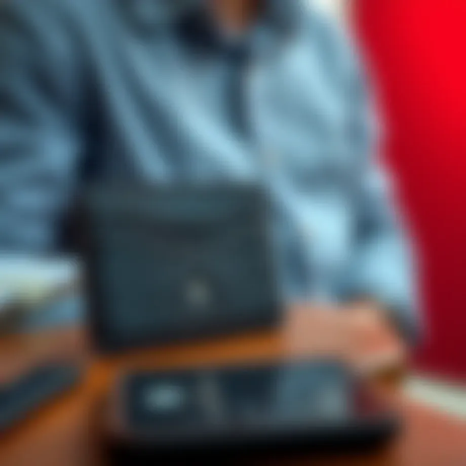 Stylish leather cardholder showcasing modern design