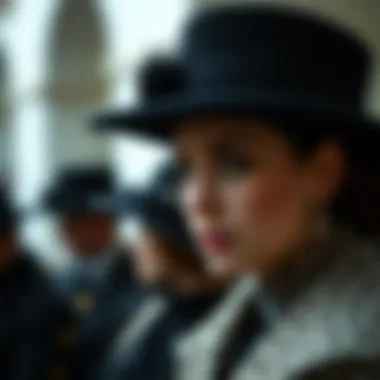 Historical representation of black hats in fashion