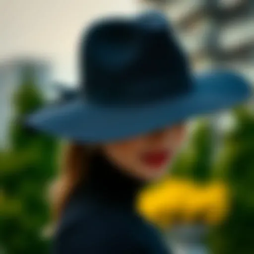 A stylish black hat showcasing elegance and sophistication