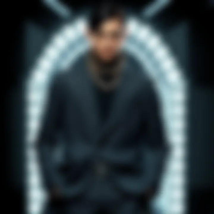 Fashion accessories enhancing a chain suit ensemble