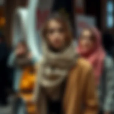 Showcase Your Style with Trendy Shawl Combinations Fashion-forward individuals showcasing shawl styles