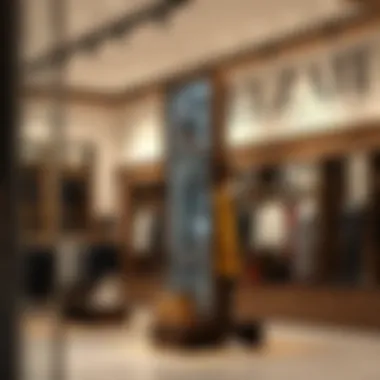 An elegant fashion store showcasing the concept of fast delivery