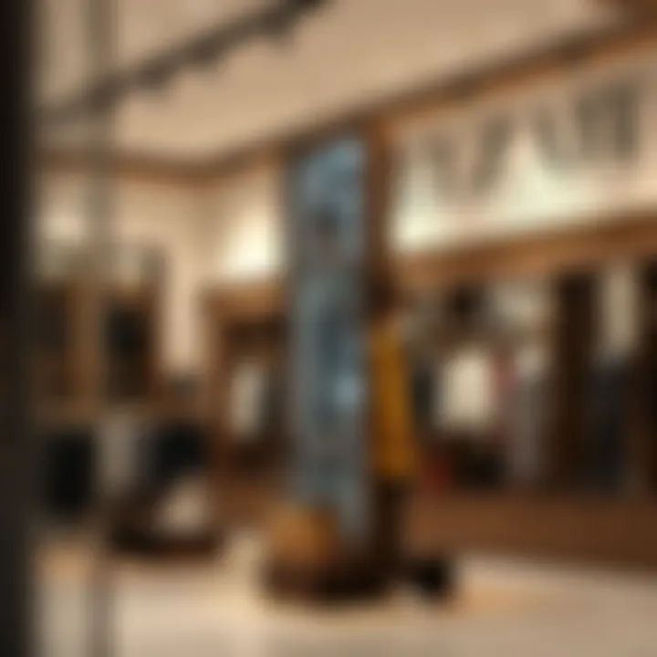 An elegant fashion store showcasing the concept of fast delivery