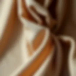 Elegant draping of Ferace fabric showcasing its texture