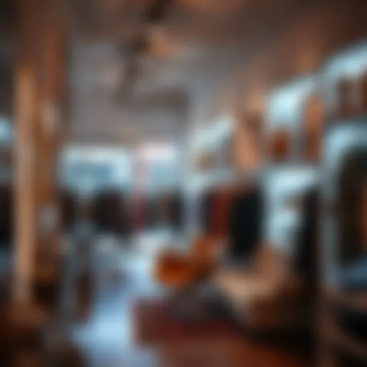 Inside view of a stylish rental boutique in Gaziantep