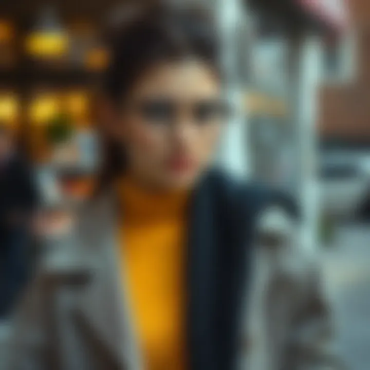 A stylish young adult experimenting with seasonal trends