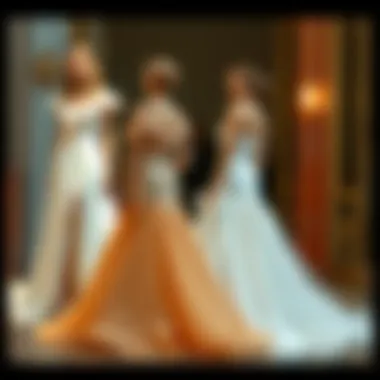 Fashion icons showcasing various gown styles