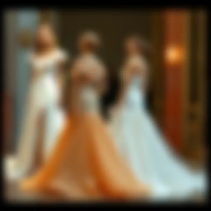 Fashion icons showcasing various gown styles