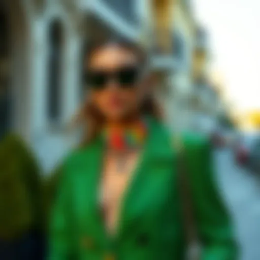 Stylish Green Blazer Ensemble Chic green blazer outfit with complementary colors