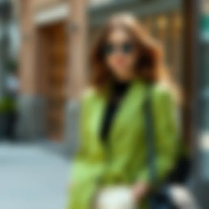 Spring Styling for Green Blazers Seasonal styling of a green blazer for spring