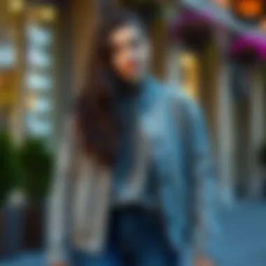 Casual Gray Jacket Ensemble Casual look featuring a gray jacket with complementary colors