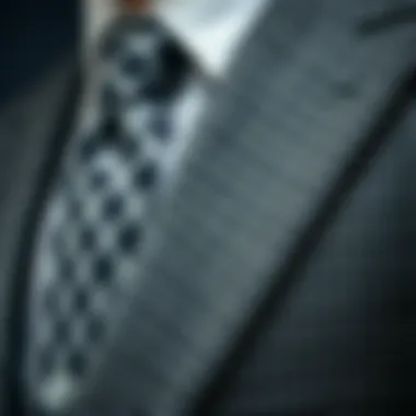 Exploring the Rich Textures of Grey Suit Fabric Close-up of high-quality fabric of a grey suit