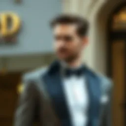Elegant groom attire showcasing fine details