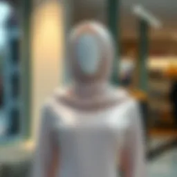 Elegant daily hijab dress on a mannequin