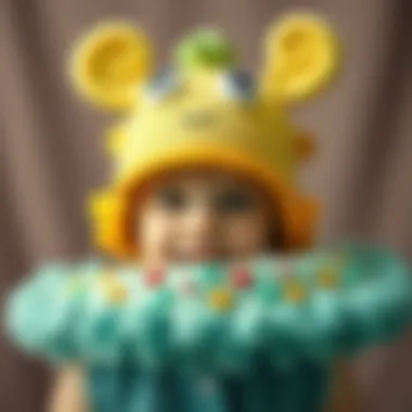 Creative children's hat design with fun elements