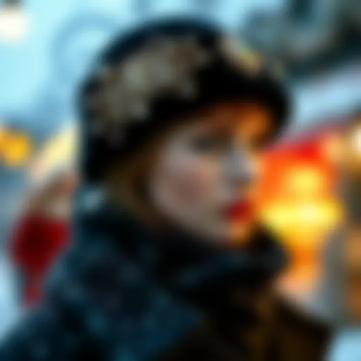 Elegant winter hat adorned with embellishments