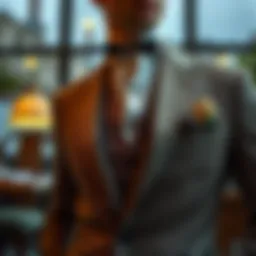 Elegant tailored suit showcasing craftsmanship