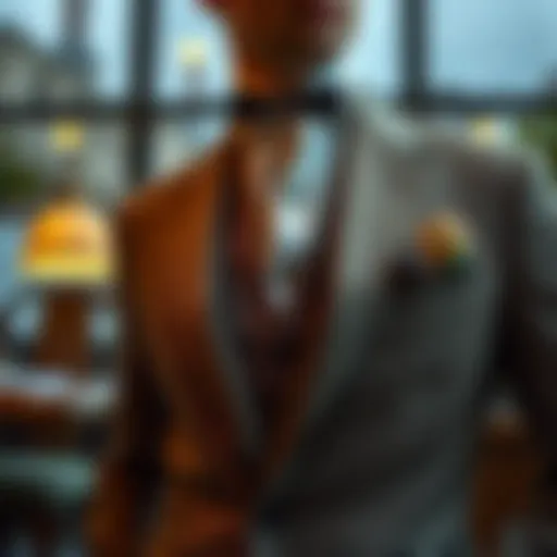 Elegant tailored suit showcasing craftsmanship
