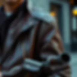 Elegant Italian leather jacket showcasing intricate design details