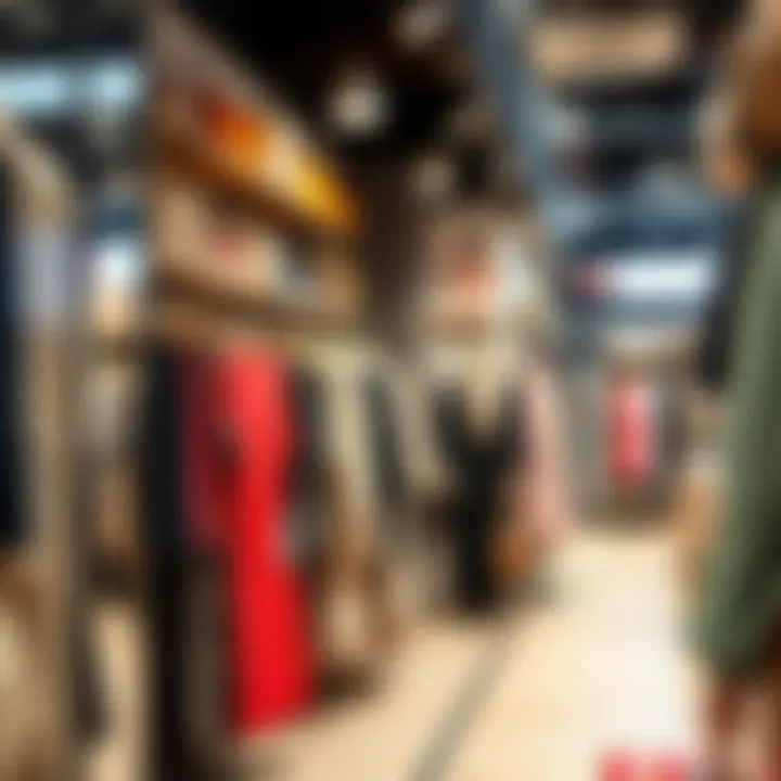 Interior view of a chic modest clothing store