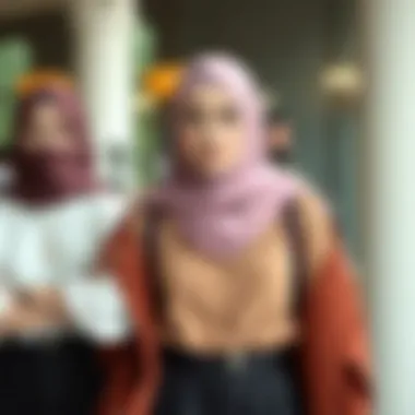 Trendy modest outfits arranged attractively