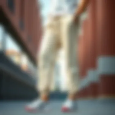 Athletic jogger pants suitable for workouts