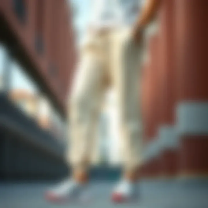 Athletic jogger pants suitable for workouts