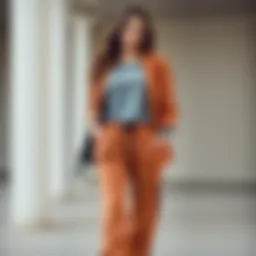 Stylish jogger pants paired with a casual top