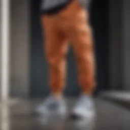 Stylish jogger pants paired with trendy sneakers