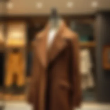 Elegance in Wool: A Timeless Coat Warm wool coat draped elegantly on a stylish mannequin