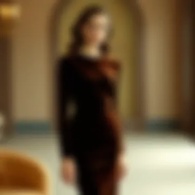 Timeless Elegance: Vintage Velvet Pencil Dress Elegant velvet pencil dress in a vintage style