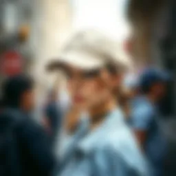 Chic cap hat styled with a casual outfit