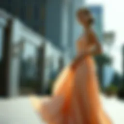 Elegant long dress showcasing timeless style