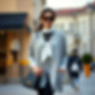 Elegant long cardigan paired with chic accessories