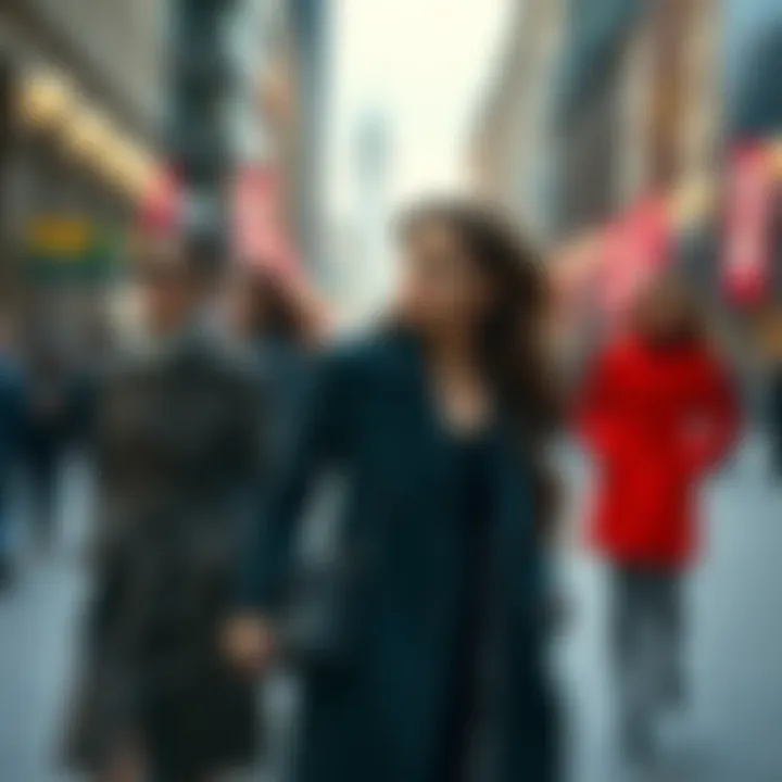 City Elegance: Stylish Coats Elegant women wearing stylish coats in a cityscape
