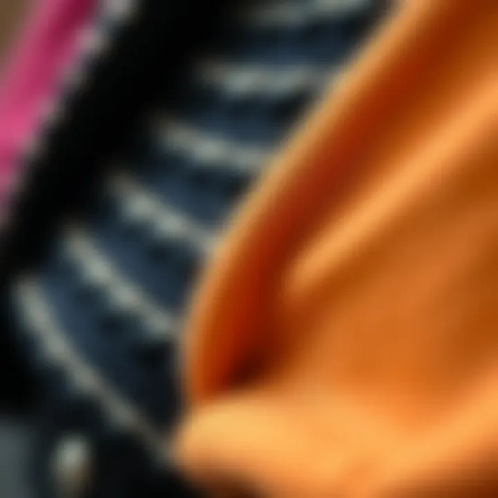 Texture Delight: Luxurious Fabrics Close-up of luxurious fabric textures used in outerwear