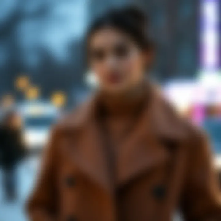 Elegant winter coat style for modest fashion