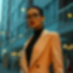 Elegant closed suit design showcasing modern fashion lines