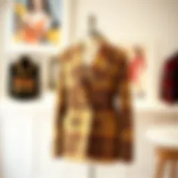 Stylish plaid blazer on a chic backdrop