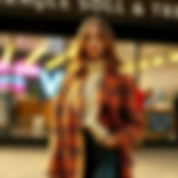 Complete Look: Mastering the Art of Layering Fashionable outfit ensemble featuring a plaid coat