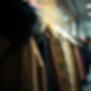 Trendy Winter Coat Collection Fashionable winter coat collection on a rack